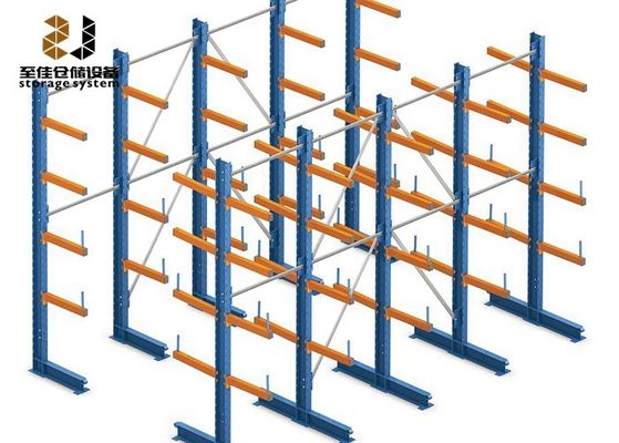Ukuran yang disesuaikan 300-1800mm lengan dengan Safelock bebas berdiri rak kayu
