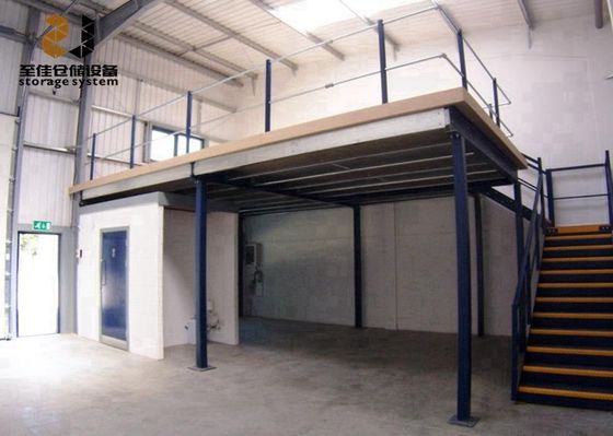 2 Layer Building Mezzanine Floor Heavy Duty Steel Mezzanine Struktur Logam