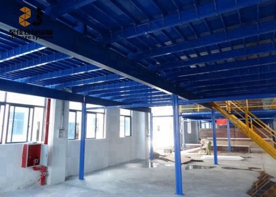 Baja Q235 / 245 tanpa baut / Rivet Rak, Gudang Mezzanine Lantai Untuk Bangunan
