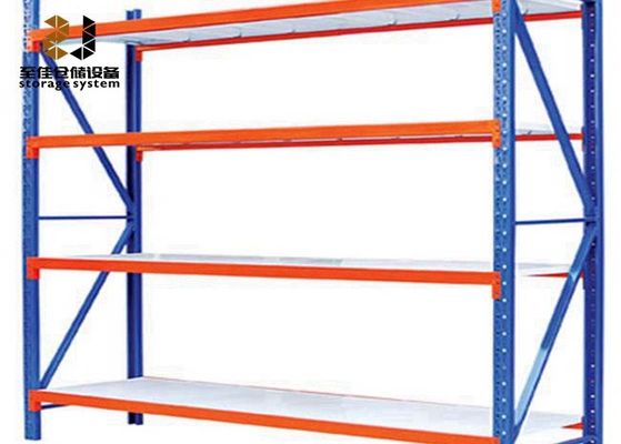 Cold Rolled Steel Epoxy Powder Coated Longspan Racking, Maksimum 1000kg / Level