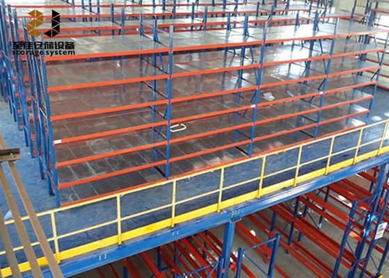 Baja Q235 / Q345 Mezzanine Lantai Rak Dengan Kapasitas Beban Besar 500kg - 4000kg/m2