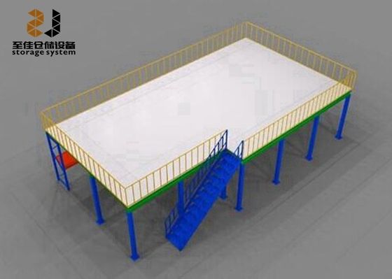 Powder Coating Industrial Mezzanine Floors / Structural Mezzanine Floor Produsen