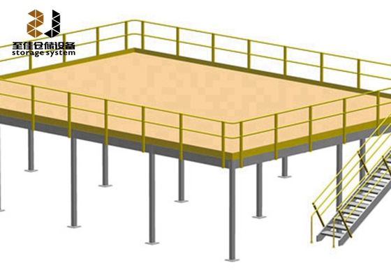 2 Lapisan Mezzanine Platform Racking Systems Q235 Lantai Mezzanine Baja