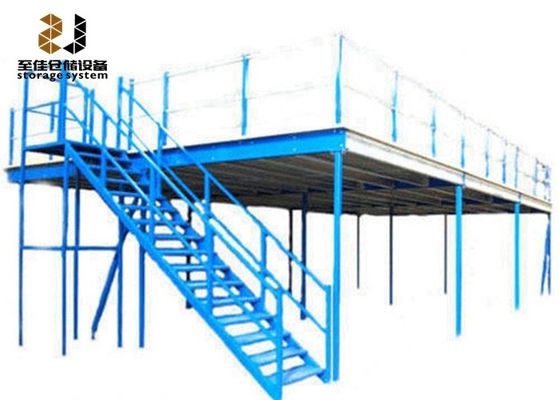 Platform Mezzanine penyimpanan baja / Mezzanine yang didukung oleh pallet rack