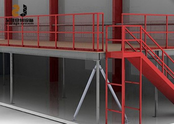 Lantai Mezzanine Industri Custom 500kg/m2-1500kg/m2 Struktur Mezzanine Kantor
