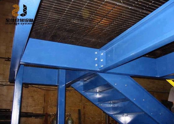 Lantai Mezzanine Industri Custom 500kg/m2-1500kg/m2 Struktur Mezzanine Kantor