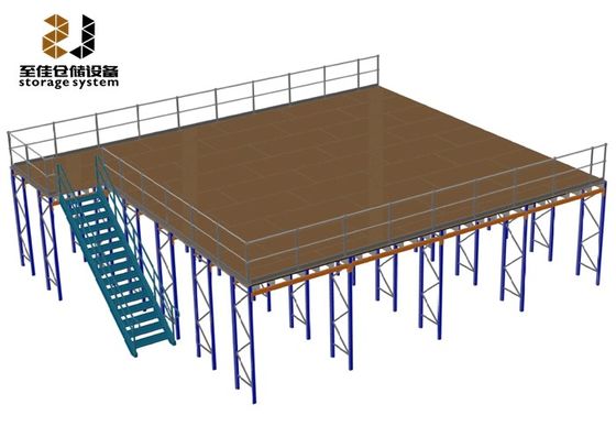 500kg - 4000kg/sqm Rak Struktural Mendukung Mezzanine Lantai ODM &amp; OEM