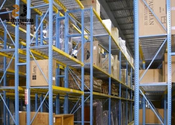 Rack penyimpanan baja bergelombang dingin untuk tugas menengah Rack pallet gudang multi-level