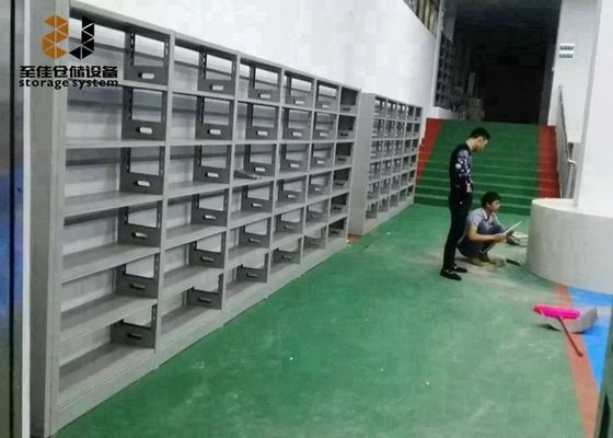 Powder Coating Sistem Rak Kompak Mudah Mengumpulkan Sistem Rak Gudang Densitas Tinggi