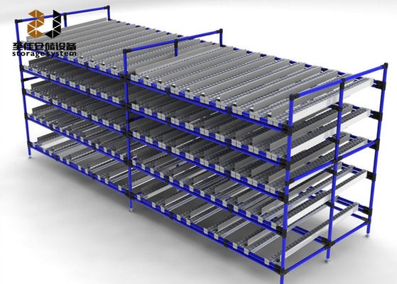 4 Tingkat Rak Penyimpanan Logam Gudang Multi Level Adjustable Efisiensi Tinggi