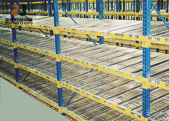 Ketahanan tahan lama Q235 Rak penyimpanan baja industri Maksimum 1500kg Panjang disesuaikan
