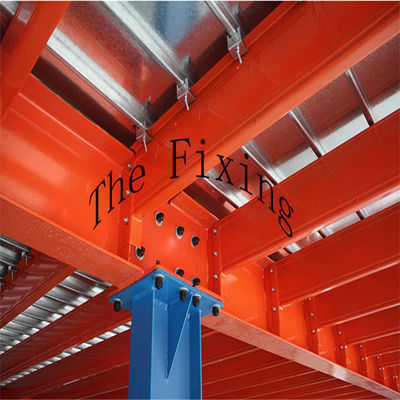 Heavy Duty 3m Palet Baja Industri yang Bisa Disesuaikan Mezzanine Floor Powder Coated