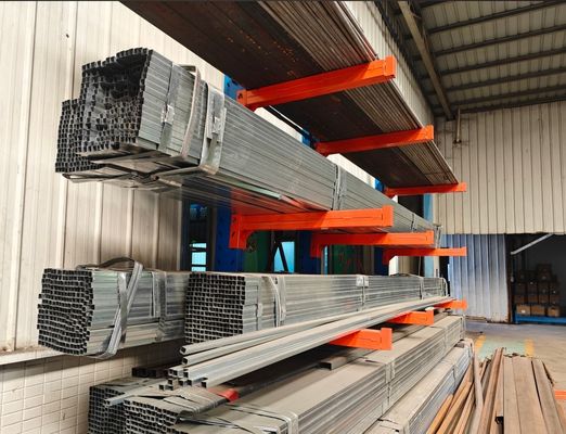 Rack pallet industri yang dilapisi bubuk abu-abu